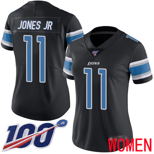 Detroit Lions Limited Black Women Marvin Jones Jr Jersey NFL Football #11 100th Season Rush Vapor Untouchable->youth nfl jersey->Youth Jersey